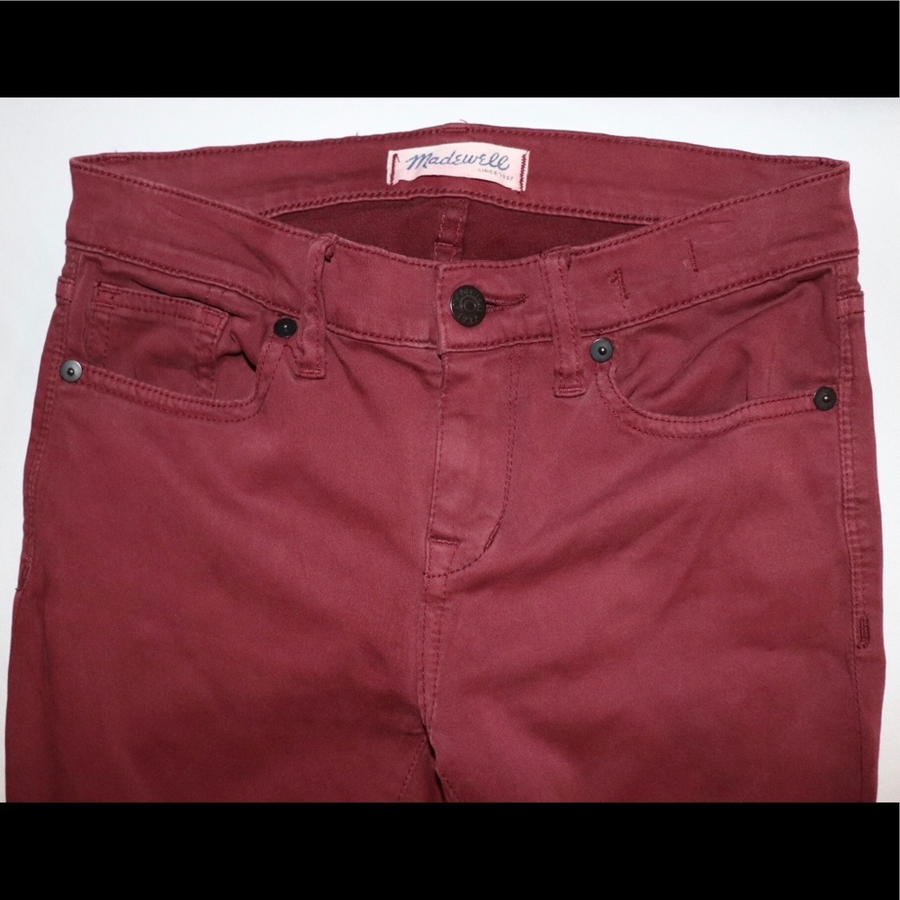 Madewell - skinny skinny burgundy jeans - Picture 2 of 8